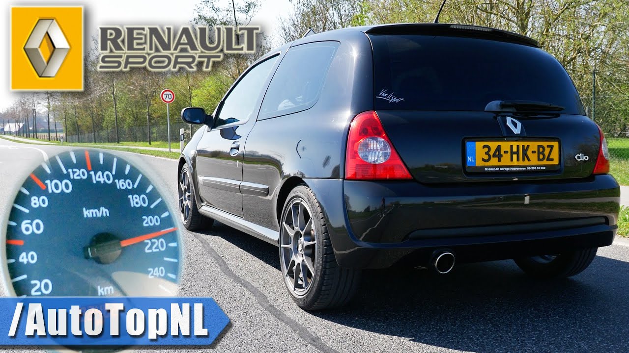 Renault Sport Clio RS 172 ACCELERATION TOP SPEED & SOUND by AutoTopNL
