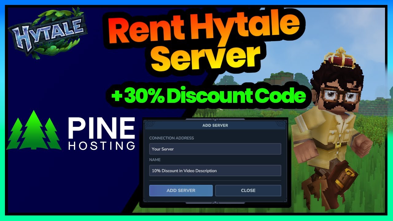 Rent & Join a Hytale Server + Setup | Pine Hosting Server + 30% Discount Code