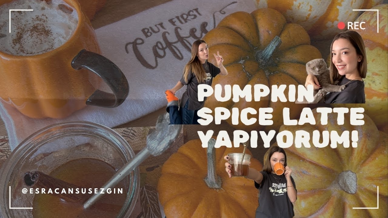ev yapımı PUMPKIN SPICE LATTE! kahve şurubu tarifim, senenin en keyif aldığım anları, mottom
