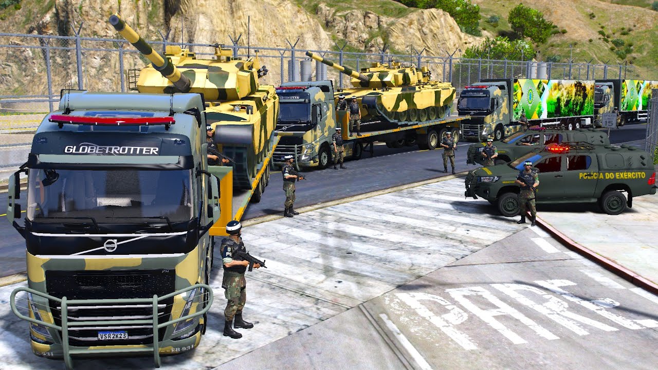 EXÉRCITO BRASILEIRO + COMBOIO de CARRETAS | GTA 5 POLICIAL