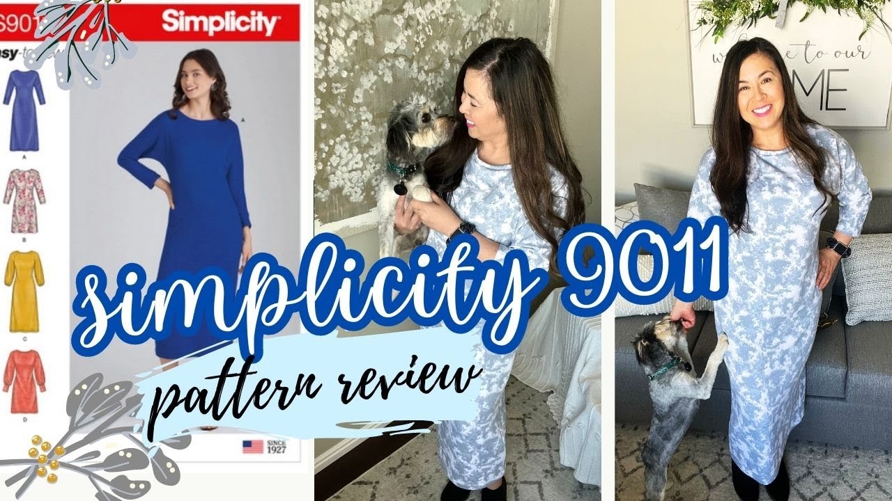 SIMPLICITY 9011 PATTERN REVIEW, SEW A KNIT DRESS, SIMPLICITY PATTERN, FASHION SEWING