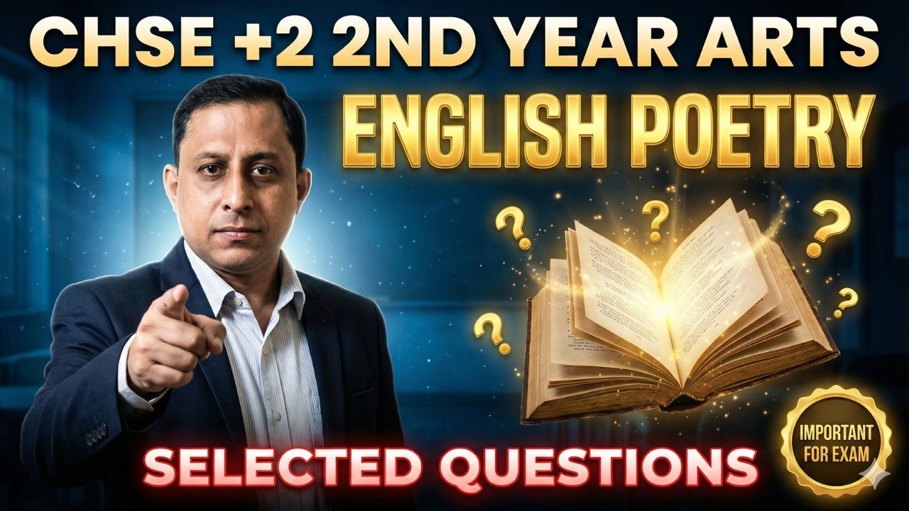 CHSE +2 2nd Year Arts 2026 | English Poetry | Selected Important Questions | #chse2026 #12thenglish