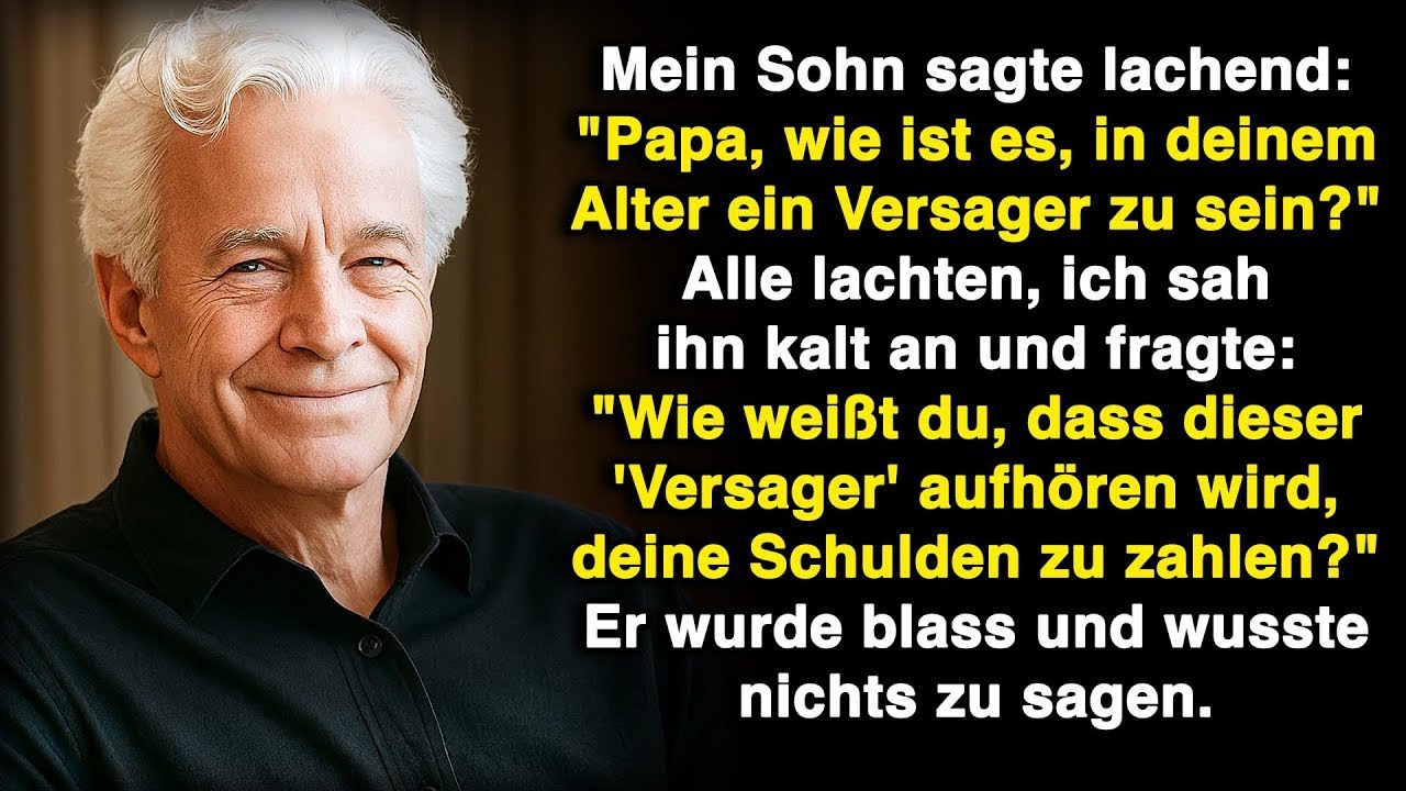 Mein Sohn lachte  „Papa, wie fühlt es sich an, ein Versager zu sein “ Ich fragte ihn