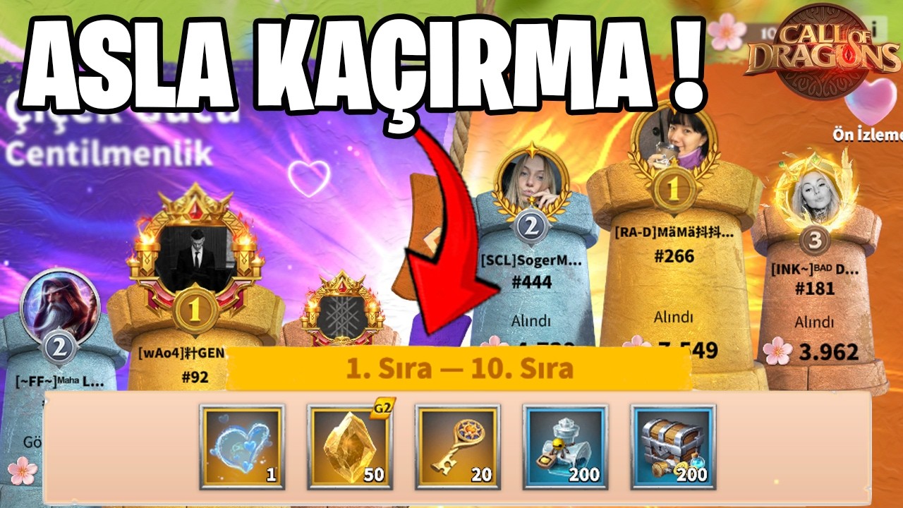 ÇİÇEK GÜÇÜ VE İNANILMAZ ŞEHİR TEMA VE ÖDÜLLERİ ! ASLA KAÇIRMA ! - Call of Dragons