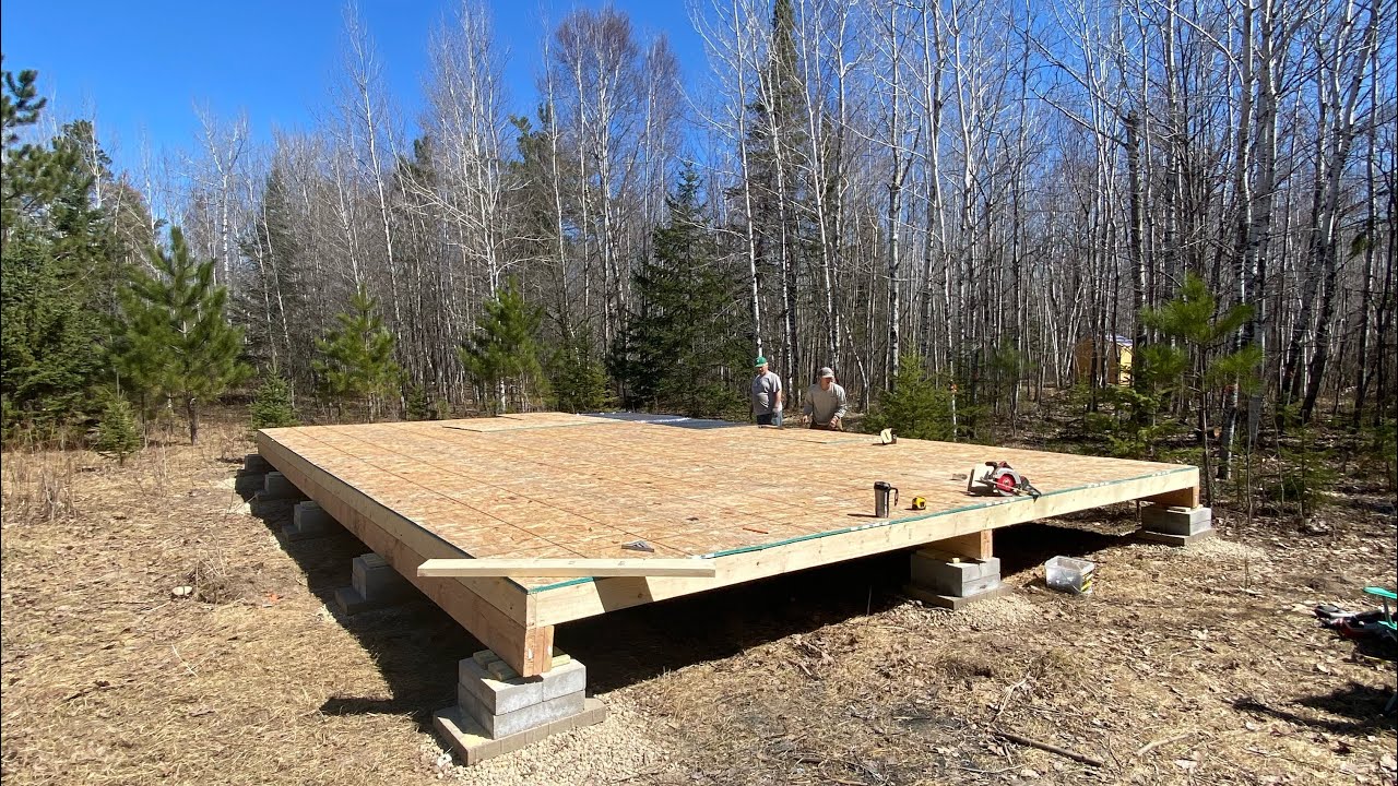 Simple Mortgage Free Cabin Build Pt 2: Beam And Floor Construction
