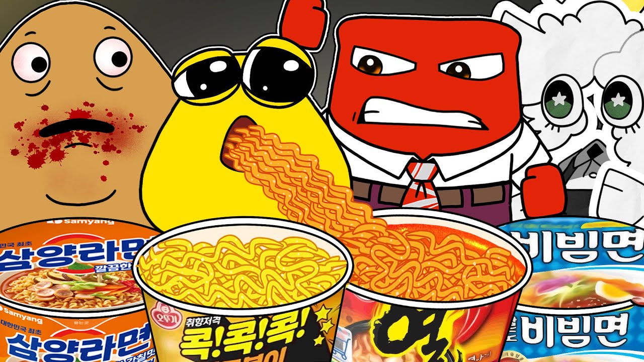 Pou VS Inside Out 2 - Convenience Store MUKBANG COMPLETE EDITION! | Bou's Revenge Animation | ASMR