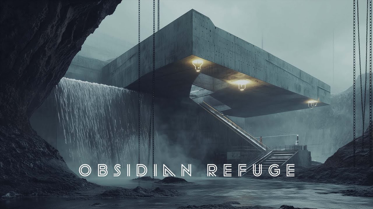 Obsidian Refuge – Sci-Fi Ambient Music – Sonic Meditations Beneath the Waterfall Sanctuary
