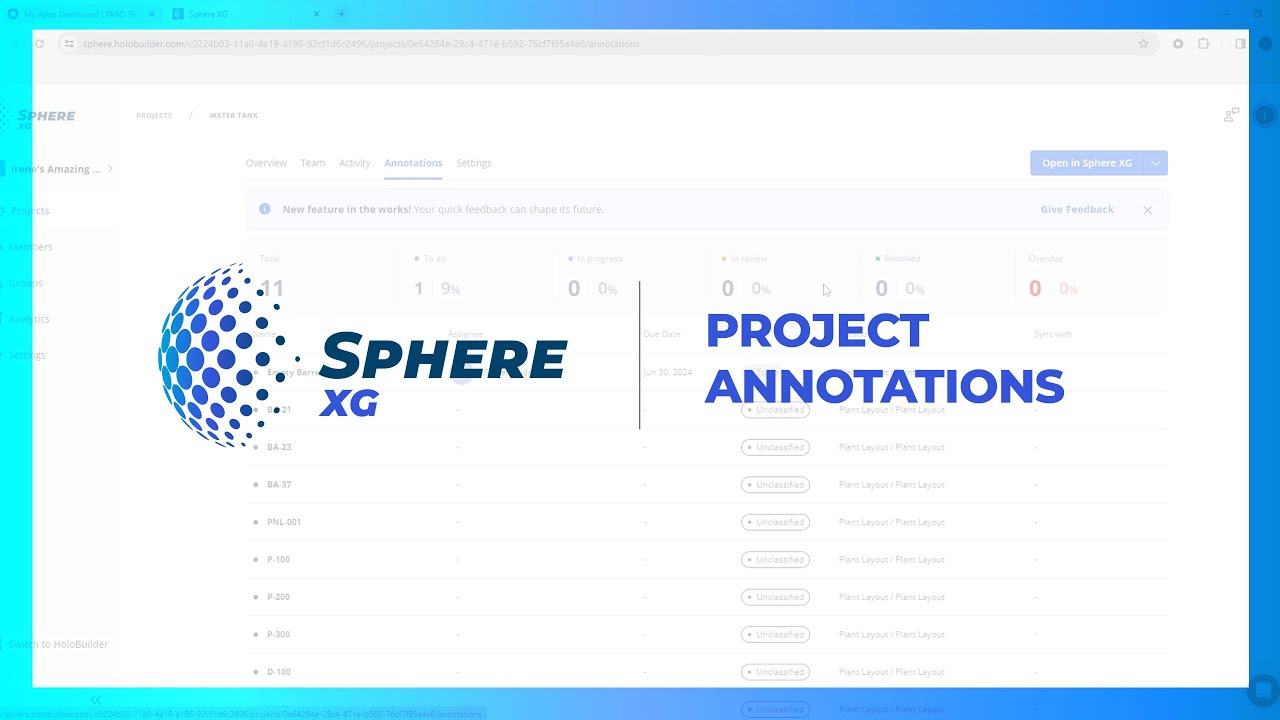 FARO Sphere XG Projects - Annotations