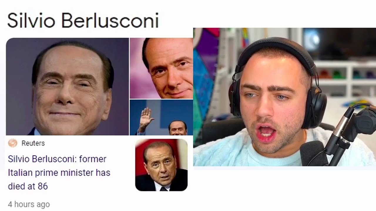 Italian streamer learns Berlusconi Died while LIVE