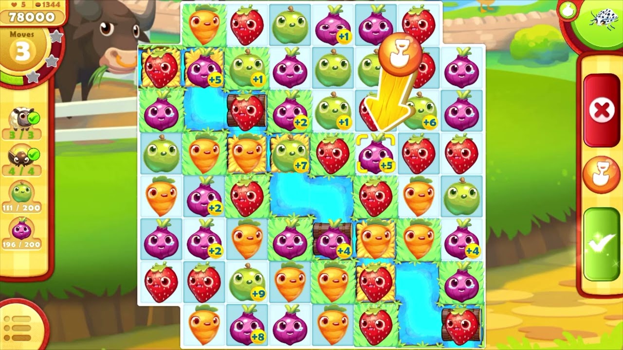 Farm Heroes Saga Level 1342 to 1349