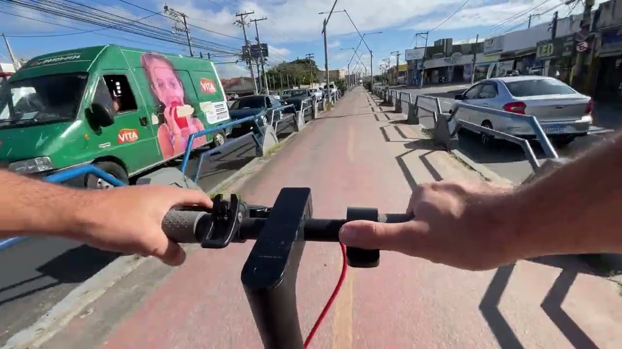 Patinete Eletrico Foston S09 Pro, andando pela cidade 30km/h