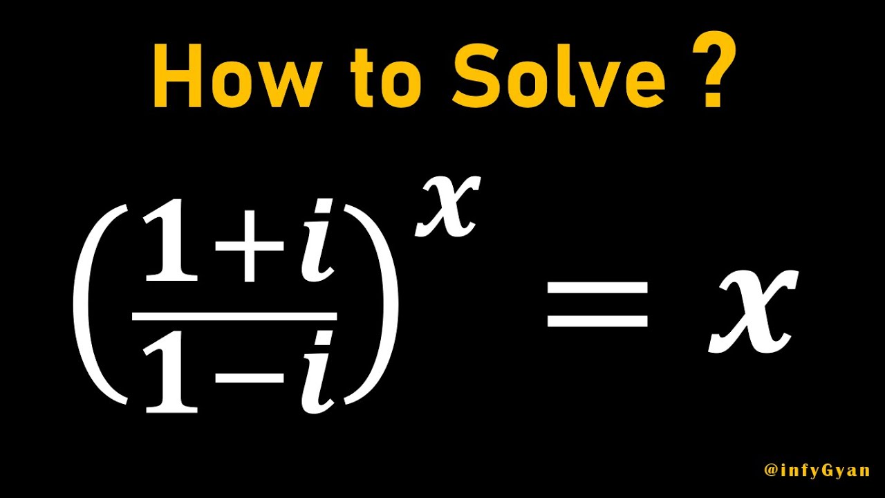 Solving Complex Exponential Equation: A Simplified Approach