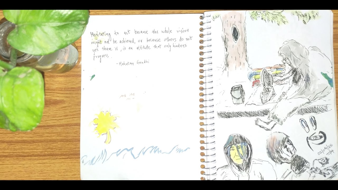 My second sketchbook tour- Beginner!!!