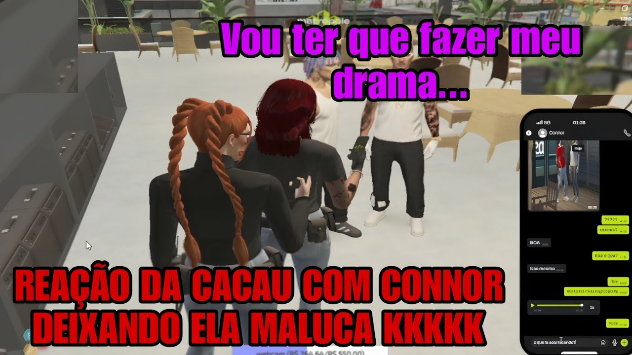 REAÇÃO DA CACAU COM CONNOR DEIXANDO ELA MALUCA KKKKKKKK