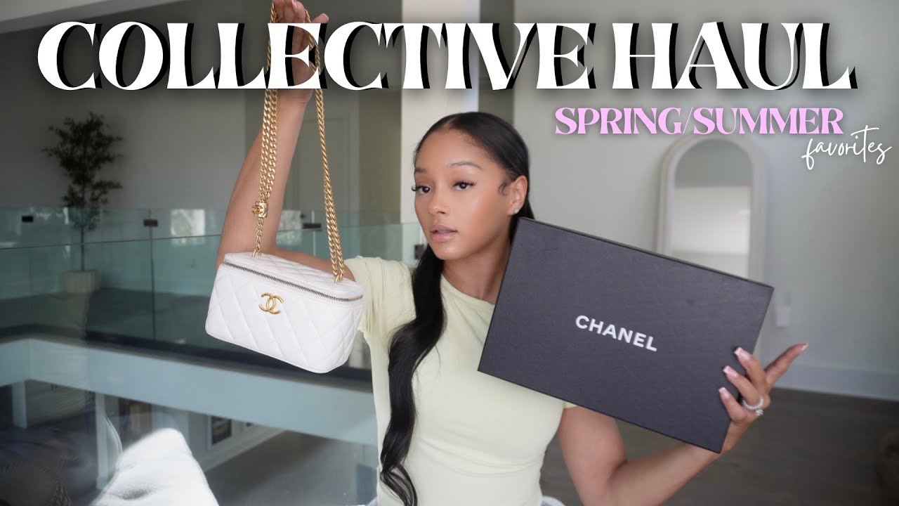 COLLECTIVE HAUL: favorite spring/summer luxury bags, shoes & sunglasses! chanel + goyard + bottega