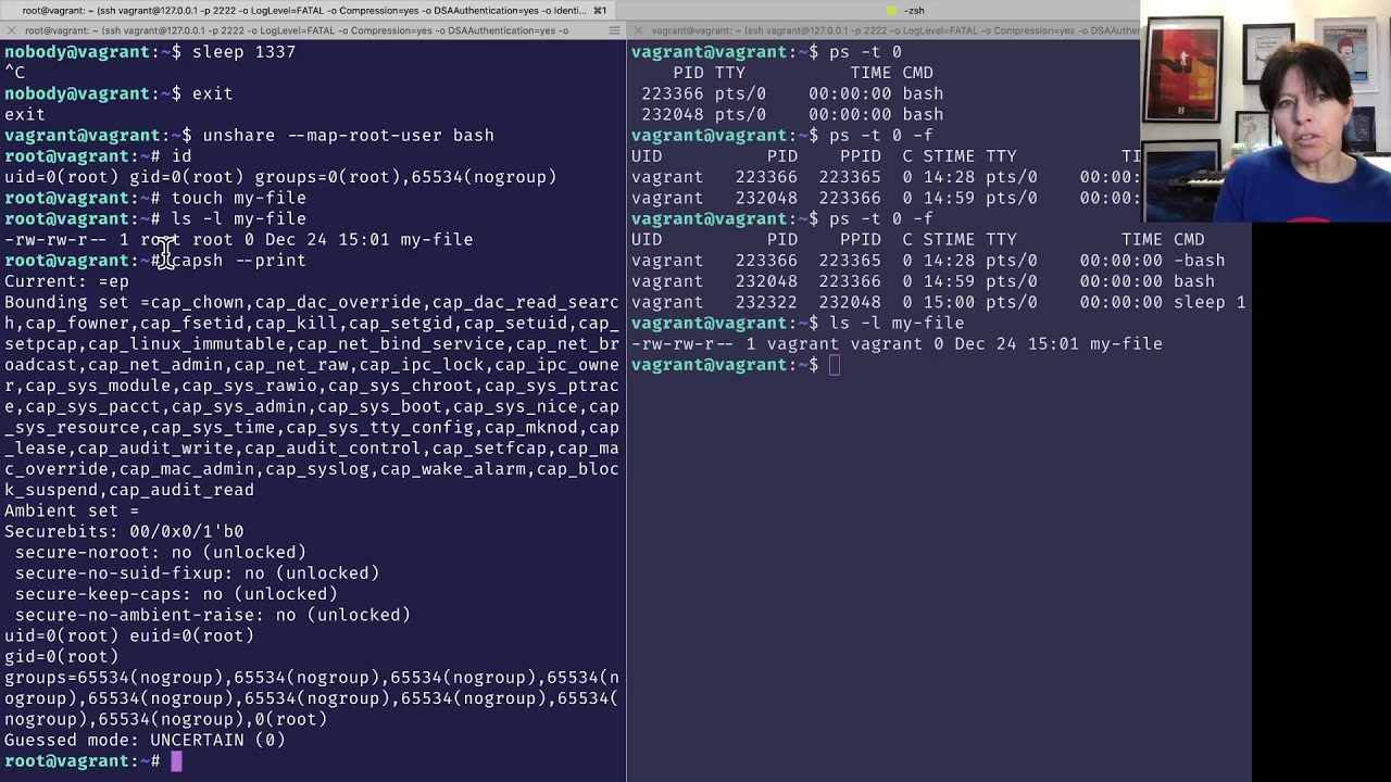 Unsharing the user namespace for rootless containers