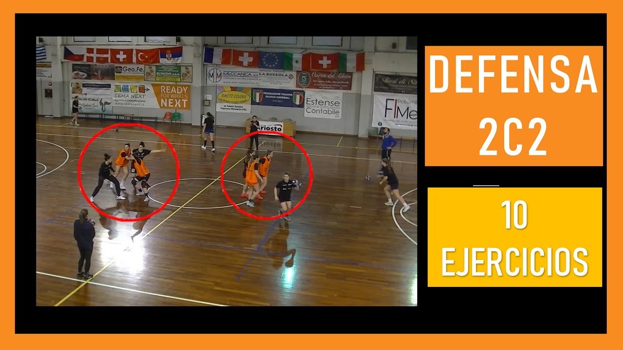 Ejercicios de balonmano DEFENSA 2c2 (explicados)