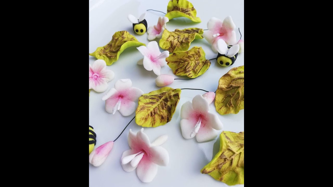 أسهل طريقة لعمل الورود و الأوراق لتزيين الحلويات 🌺🌺🐝🐝