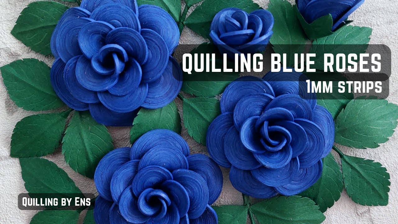 How to quill Blue Roses #quilling #quillingart #diy#diycrafts #filigrana #quillingflowers