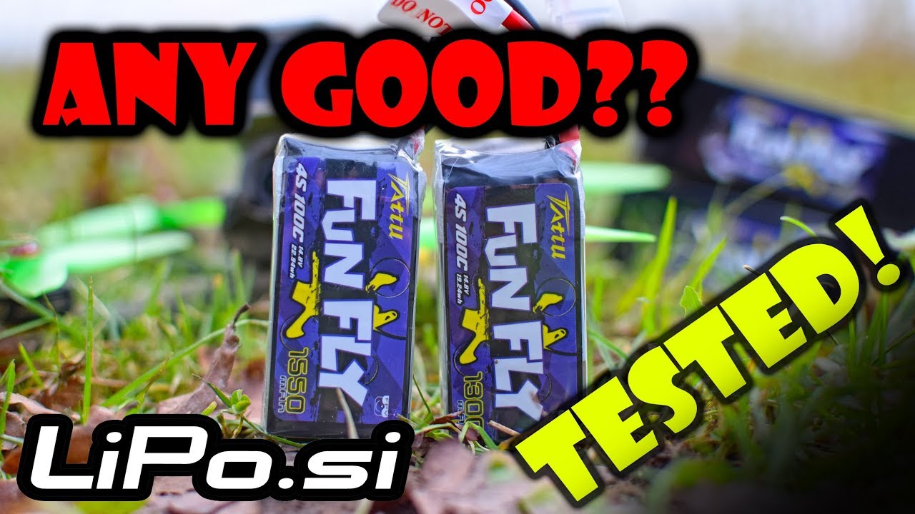 Tattu FunFly 1500mah & 1300mah 4S 100C Test | Lipo.si