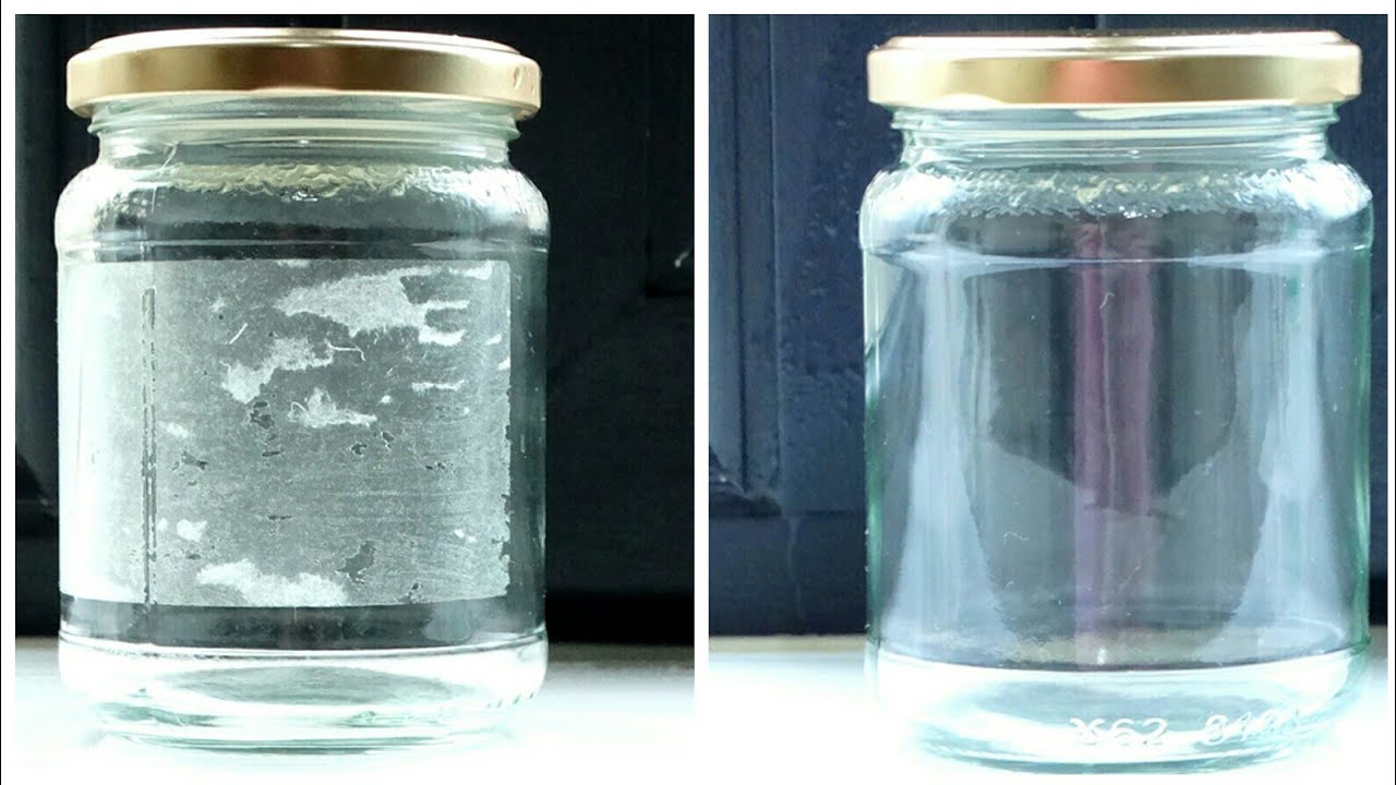 How To Remove Lable Glue or Sticker Glue From A Glass Jar | Easiest Way to Remove Labels From Jars
