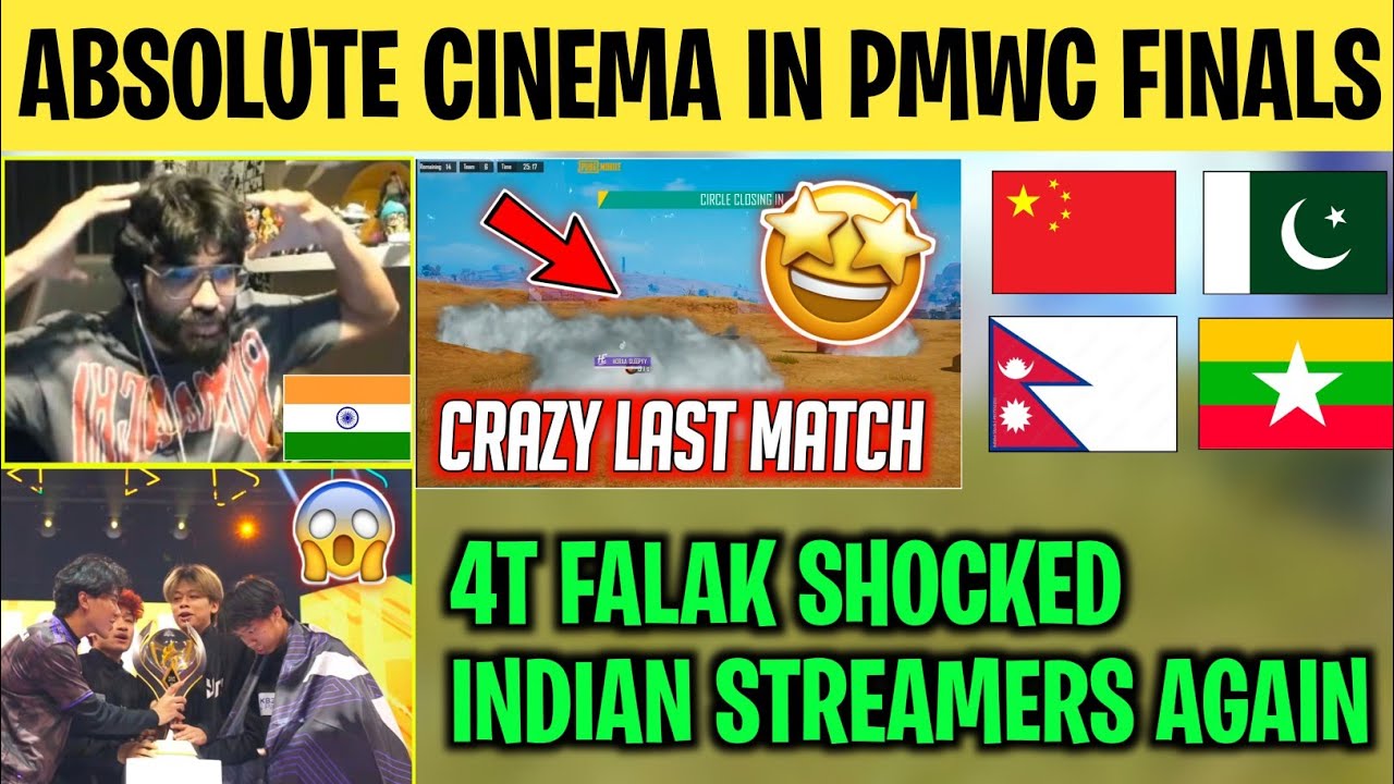 ABSOLUTE CINEMA IN PMWC FINALS 🔥 | Indian Streamers 🇮🇳 Shocked By 4T FALAK 🫣