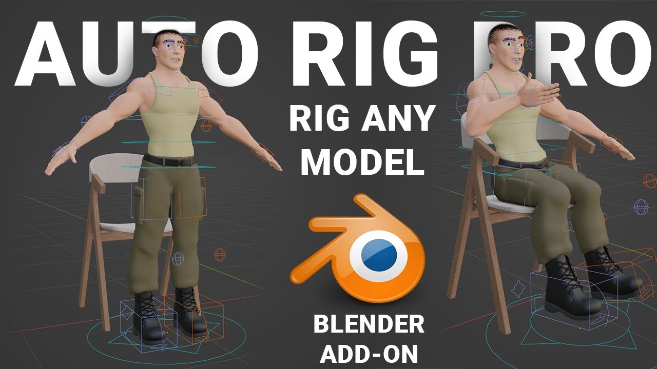 как сделать риг персонажа в блендере - Auto Rig Pro
