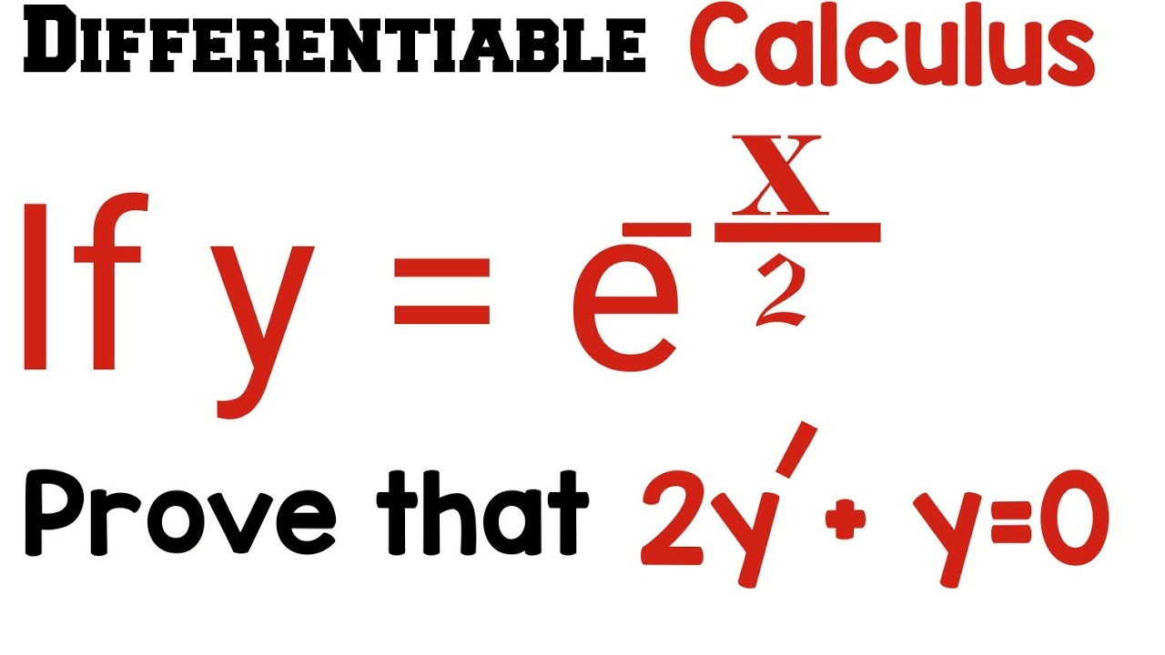 Fastest Proof Ever! 🤯 Show That 2y′ + y = 0 in Seconds