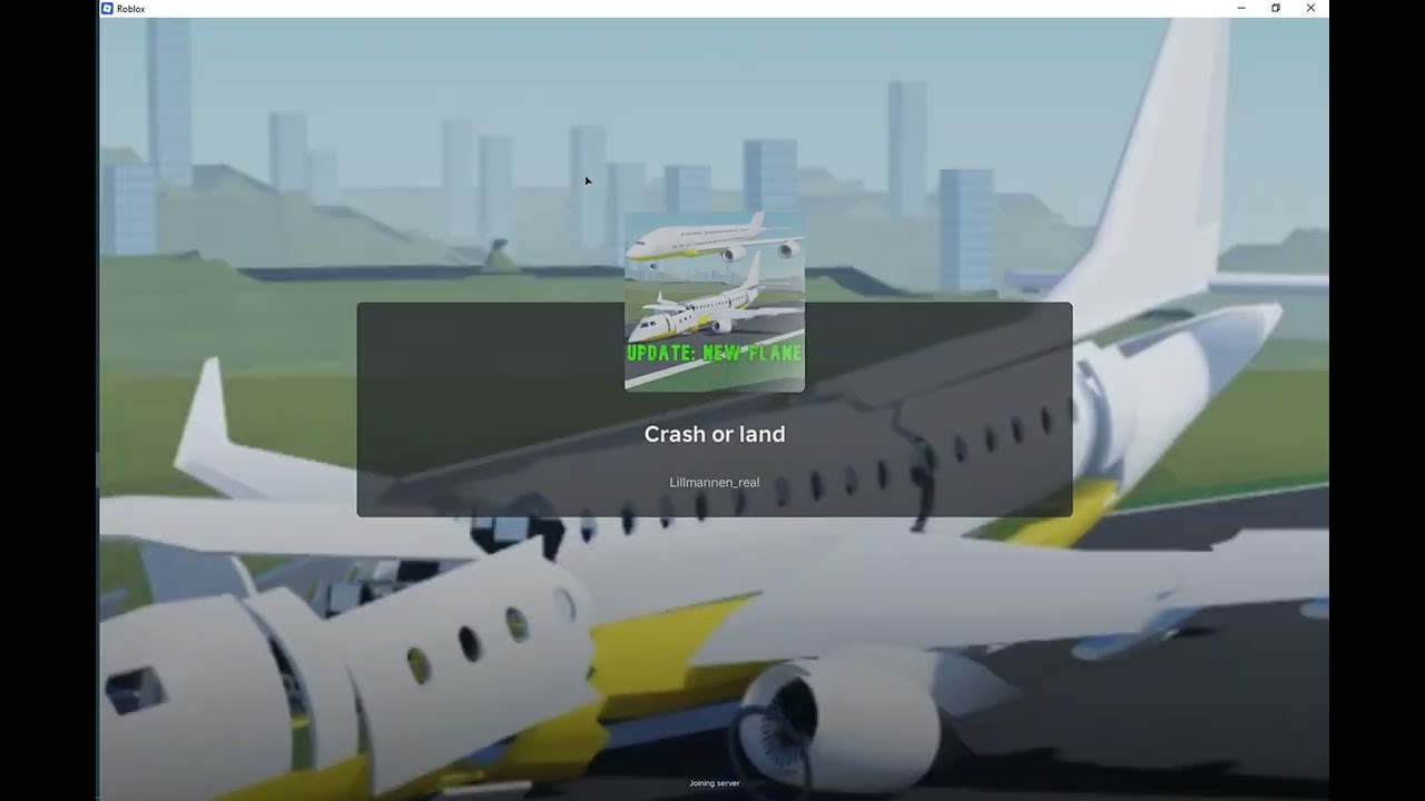 trying crash or land on roblox