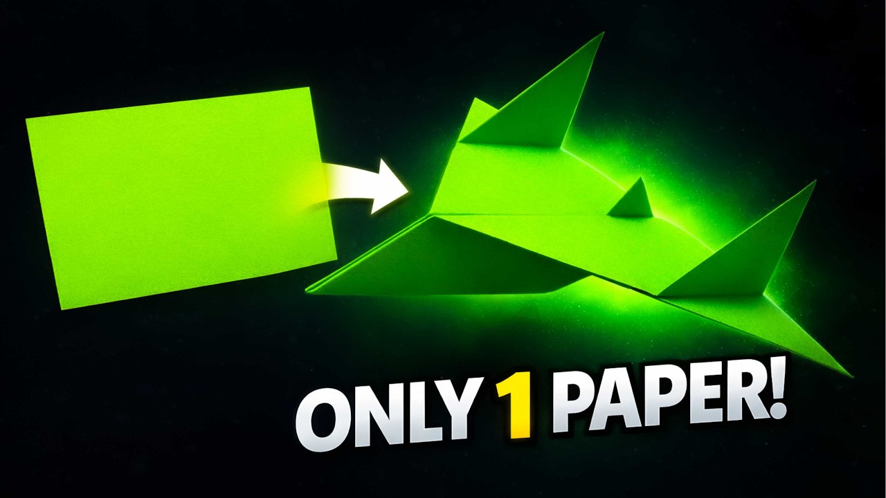 This Paper Airplane Flies SO FAR! 🚀 (Only 1 Paper)