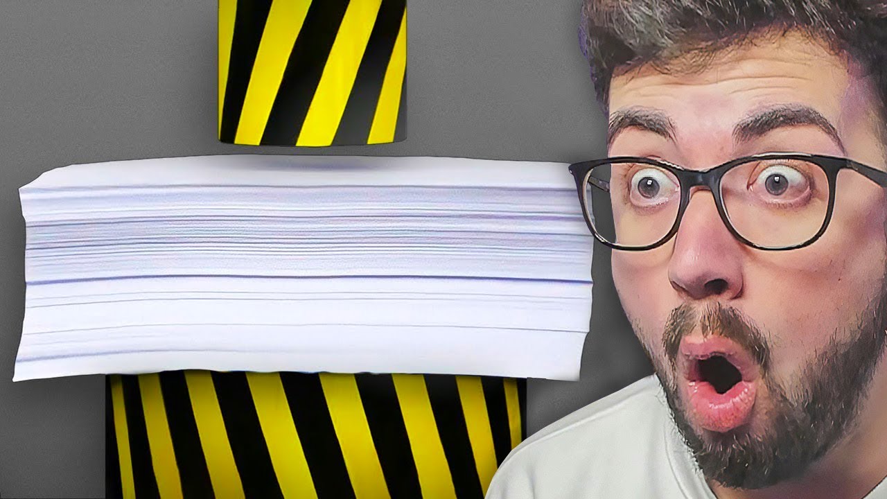 APLASTANDO COSAS CON UNA PRENSA HIDRÁULICA 😱