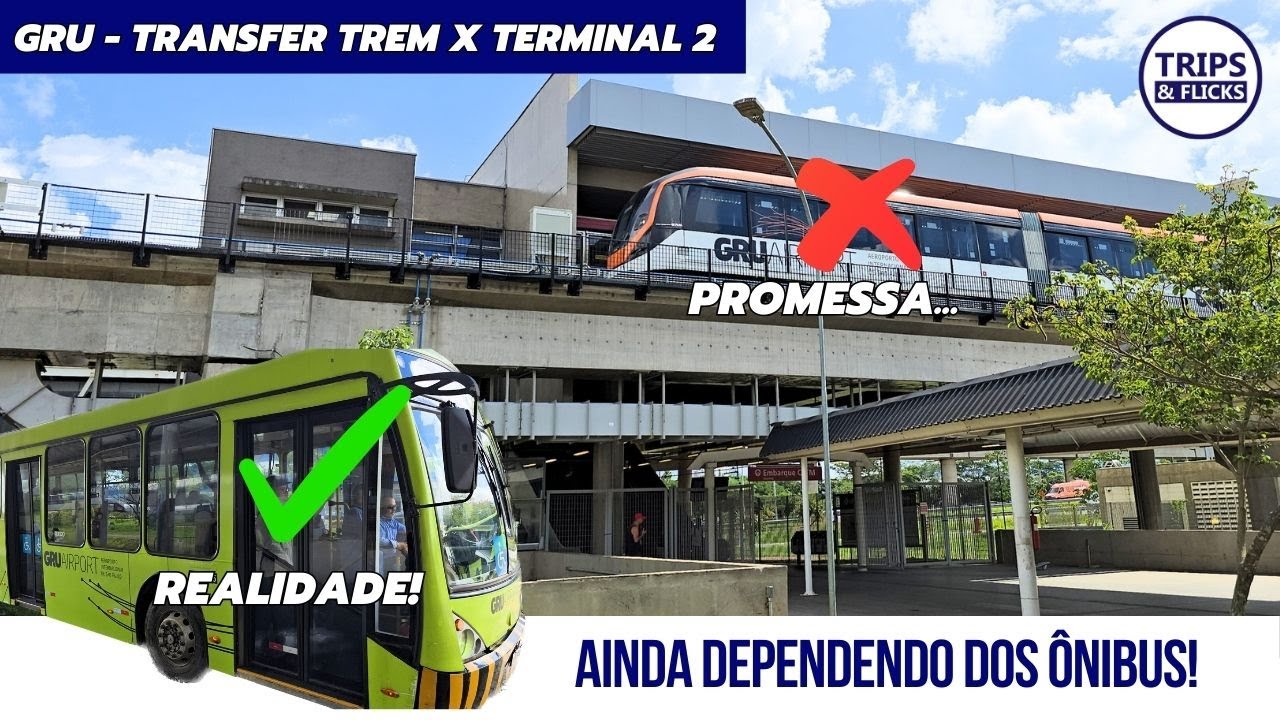 🚌✈️ GRU 2025: Transfer da Estação de Trem ao Terminal 2 AINDA é por Ônibus!