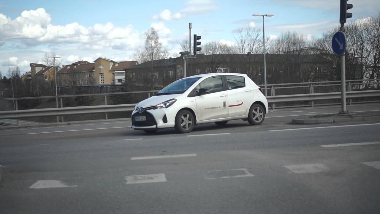 Sweden, Snättringe, driving from Grodan daycare to Visättra Sportcenter