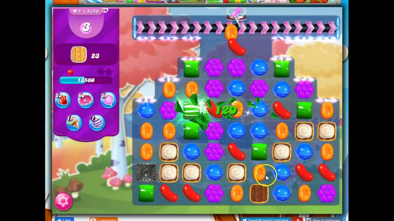 Candy Crush Level 5350 Talkthrough, 30 Moves 0 Boosters