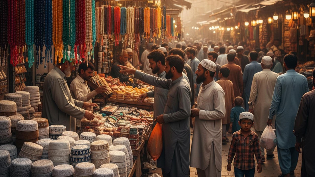 Ramzan Shopping in Hafizabad | Tasbeeh & Prayer Caps in High Demand