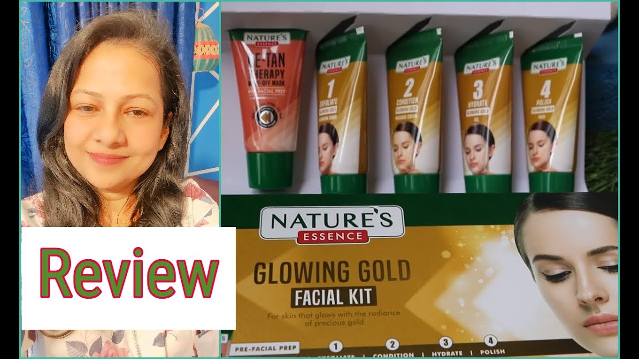 Nature's Essence Glowing Gold Facial Kit Review 
