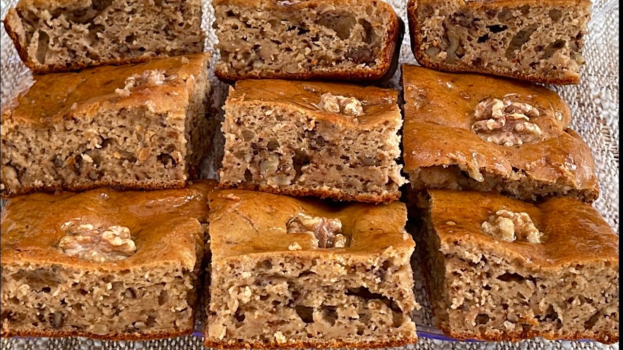Recette G&acirc;teau aux Dattes, Noix au Mixeur Sans Sucre Ajout&eacute;, avec Du bon Gras / Healthy Dates Cake