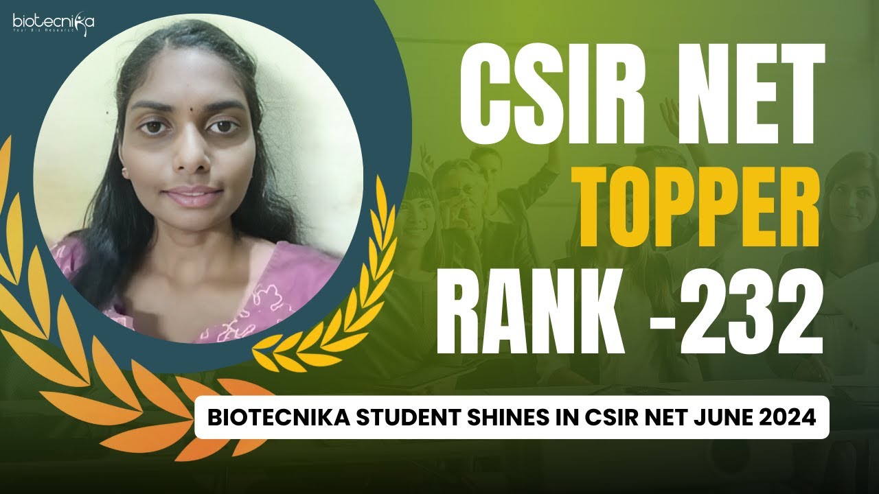 CSIR NET JRF Success Story: Sountharya Scores 97.67% | Inspiring Journey with Biotecnika