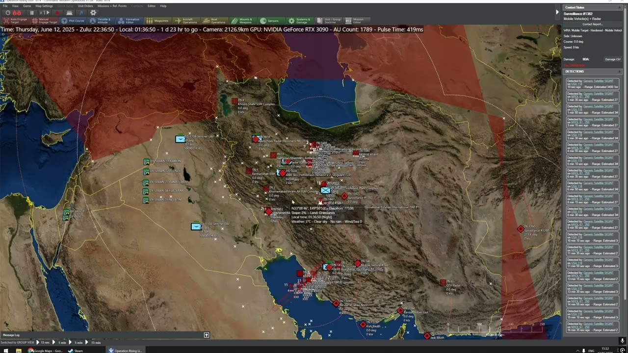 Israel Strikes Iran: Operation Rising Lion, Zero Hour Real-Time Simulation