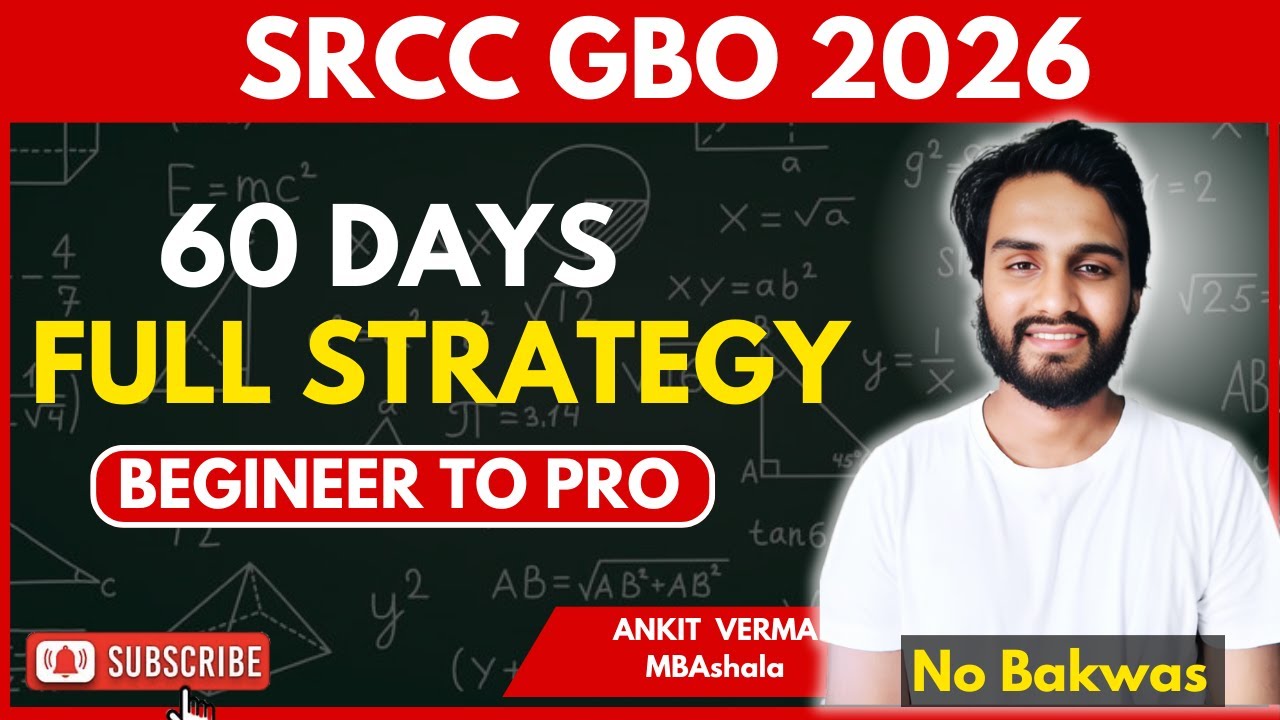 SRCC GBO 2026 60 Days Full Strategy | No Bakwas!