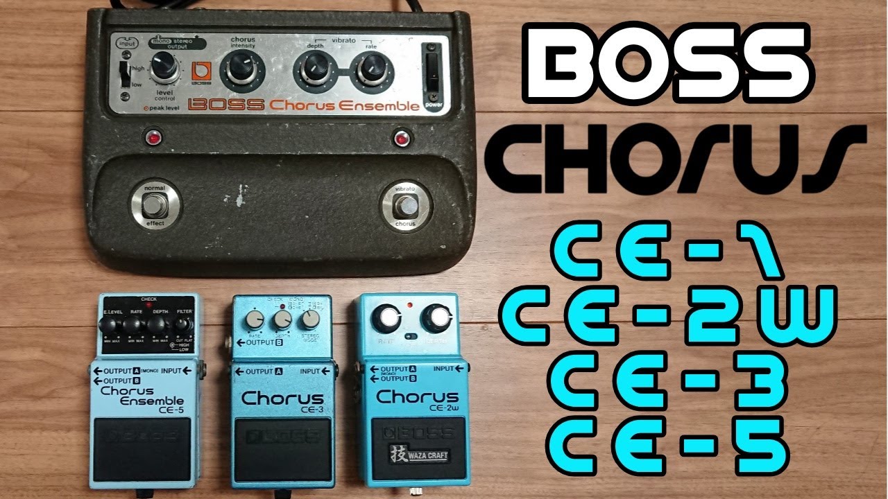 BOSS Chorus CE-2w CE-3 CE-5 CE-1 with Les Paul demo
