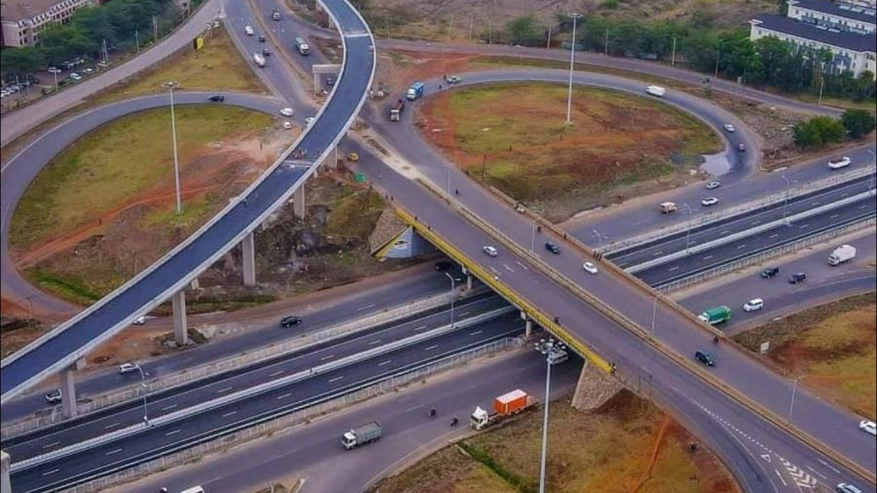 Southern Bypass, Mombasa Road Interchange 4K. Beautiful Places. Amazing View of Expressway, Nairobi