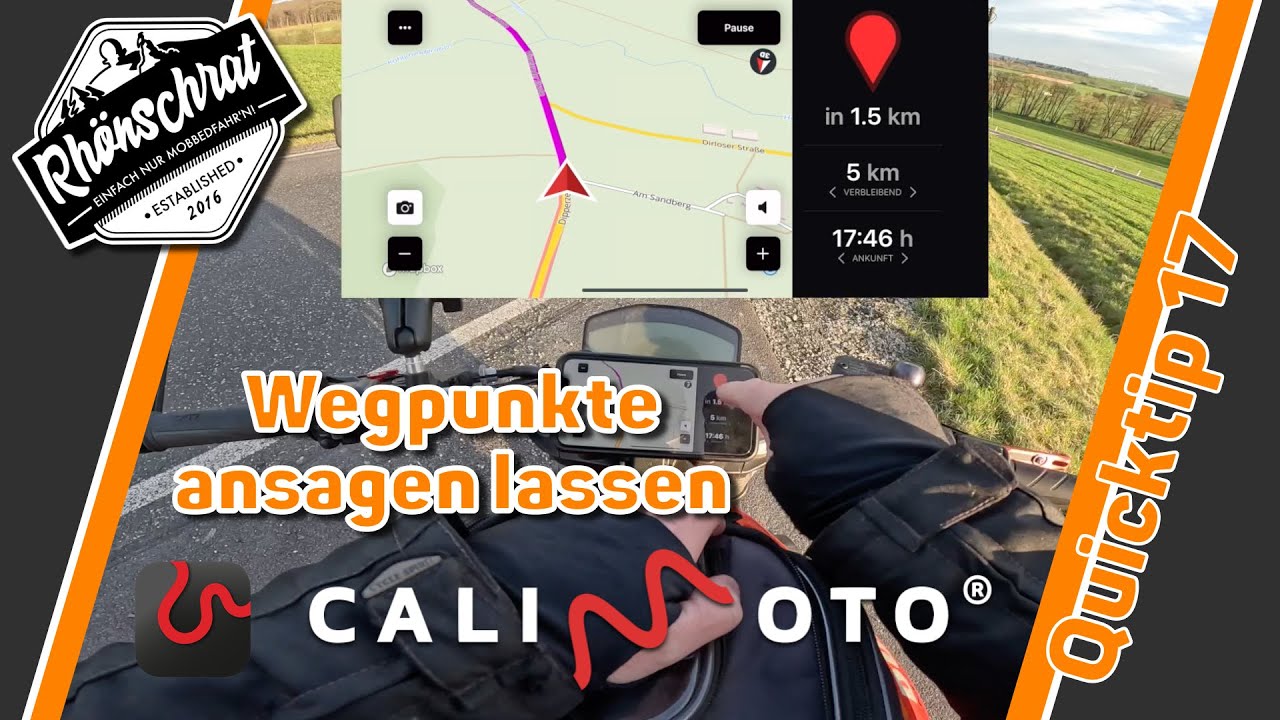 Calimoto - Wegpunkte ansagen lassen | #quicktips |&nbsp;QT17