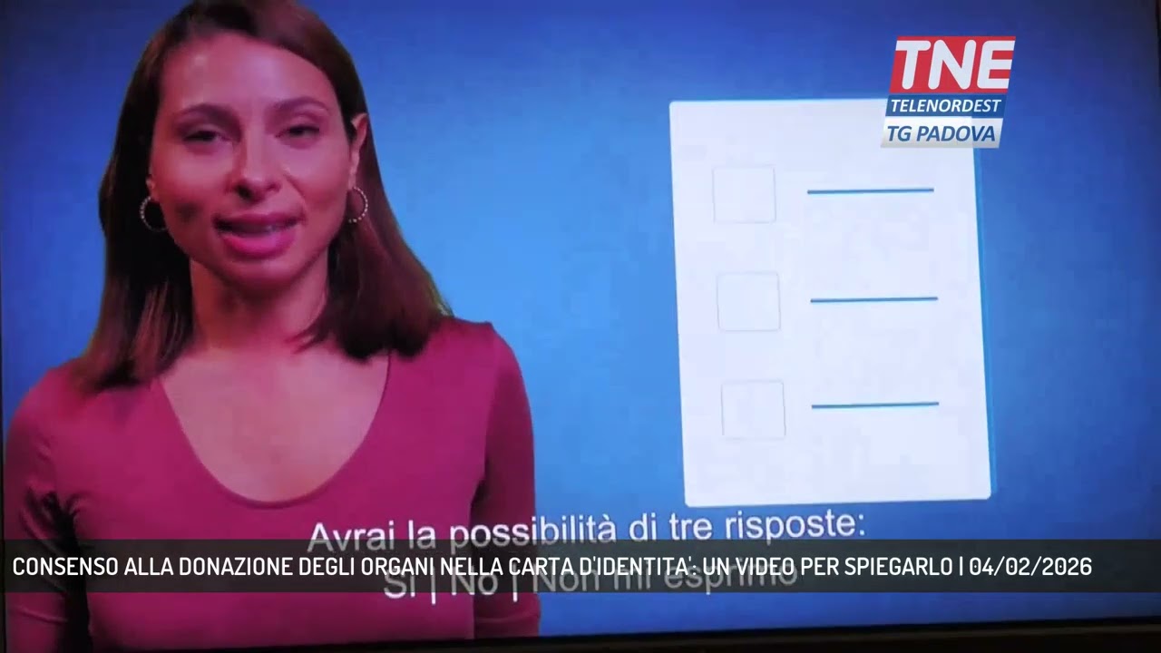 CONSENSO ALLA DONAZIONE DEGLI ORGANI NELLA CARTA D'IDENTITA': UN VIDEO PER SPIEGARLO | 04/02/2026