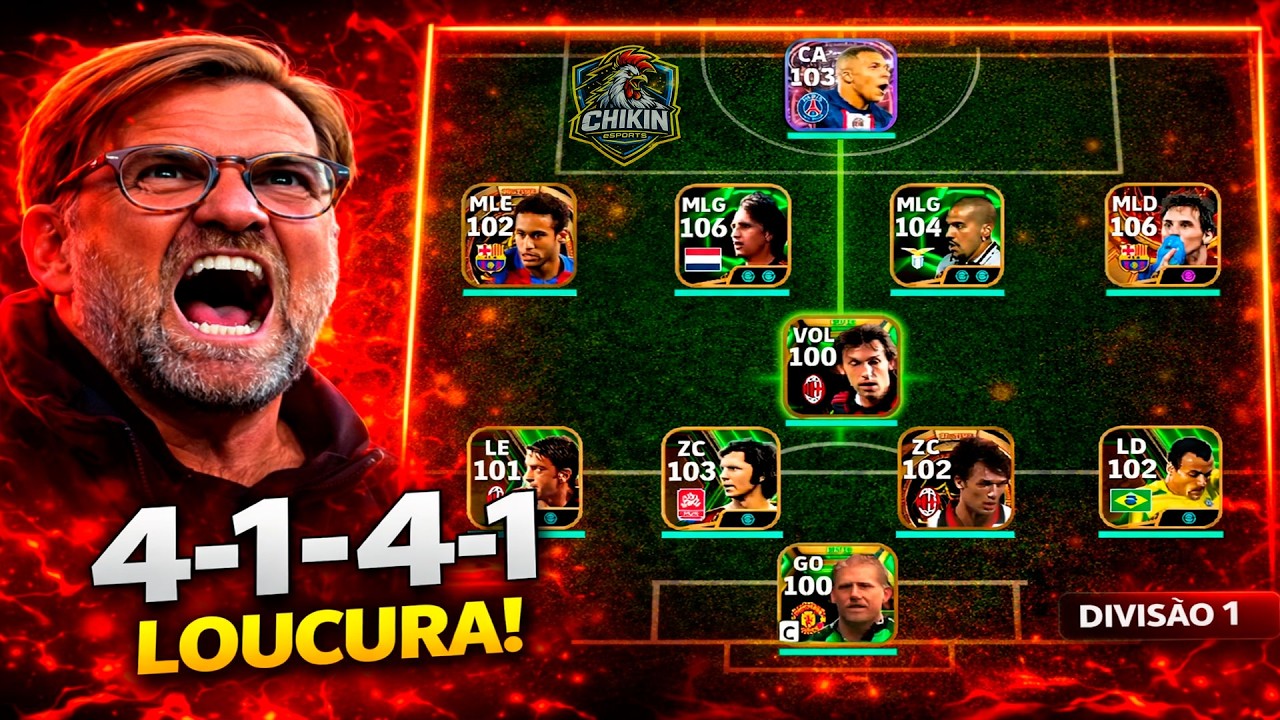 PARE DE USAR A 4-1-4-1 ERRADO! O Ajuste Que Muda Tudo no eFootball Mobile 2026
