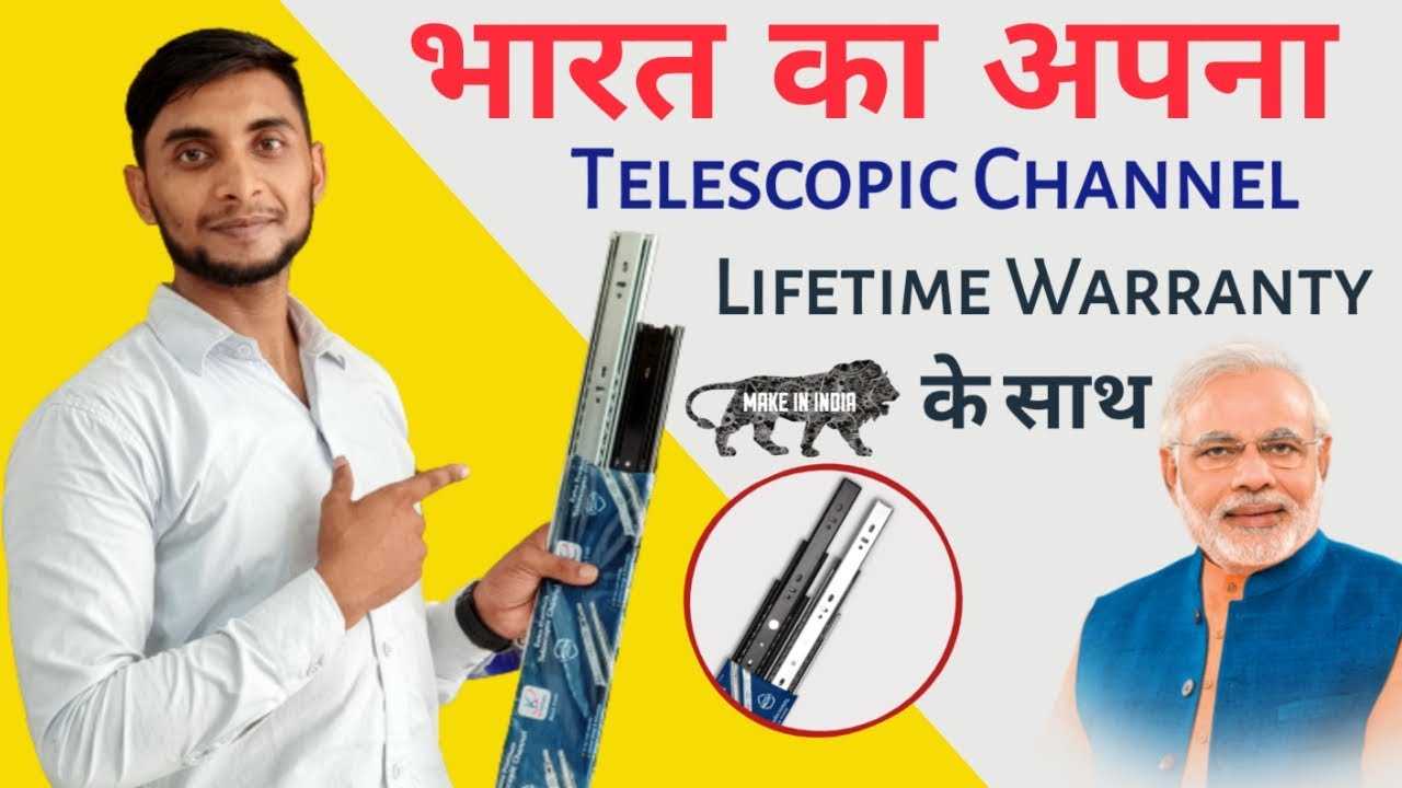 Best Telescopic Channel / Drawer slides For Kitchen and wardrobe | Installation Khetan Drawer slides