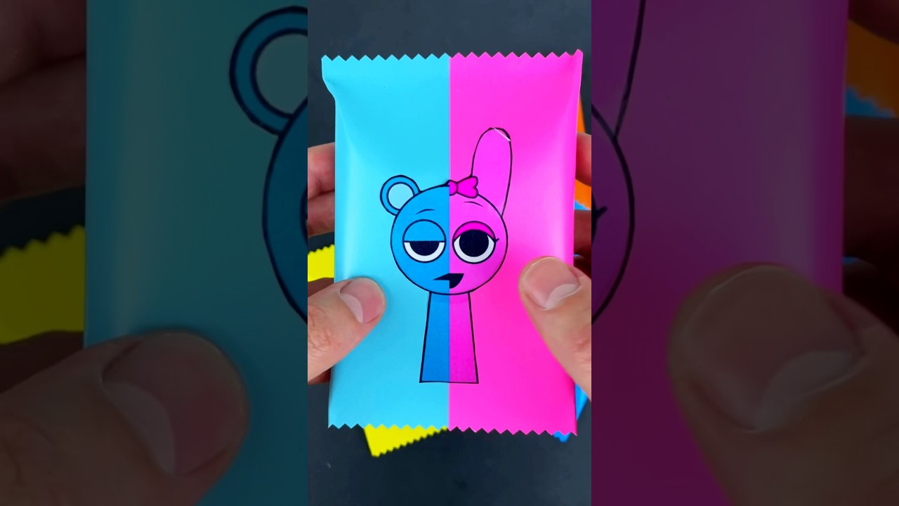 🍬Paper DIY INCREDIBOX sprunki unboxing blind box candy #diy #sprunki #craft #candy #asmr