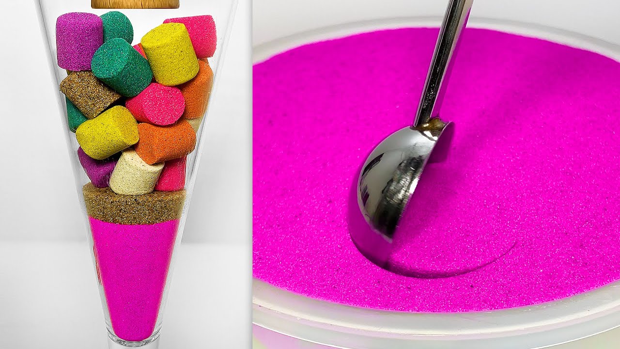 Very Satisfying and Relaxing Compilation 343 Kinetic Sand ASMR