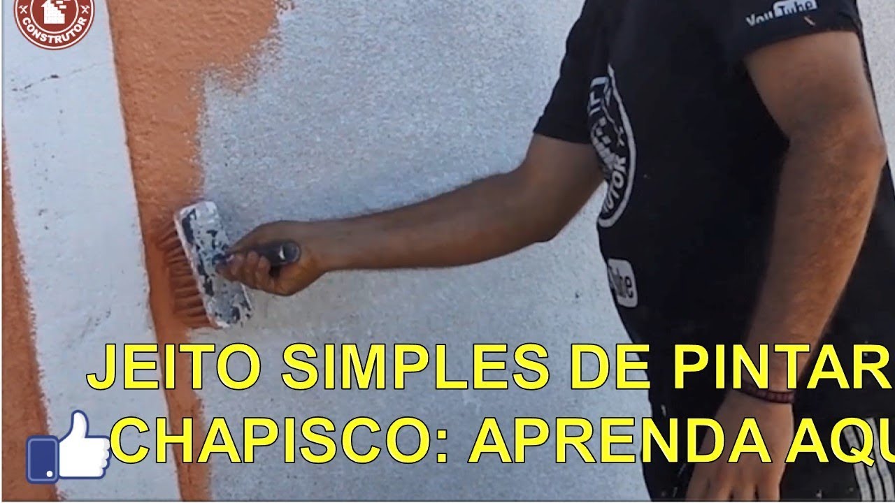 Como pintar chapisco de um jeito super fácil