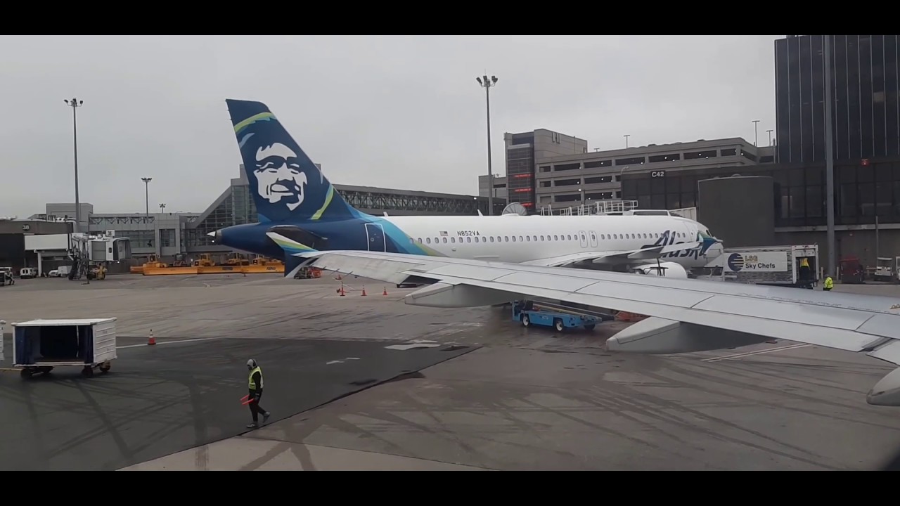 Boston (BOS) ~ Seattle (SEA) || Alaska Airlines AS1737 Pushback, Taxi and Takeoff
